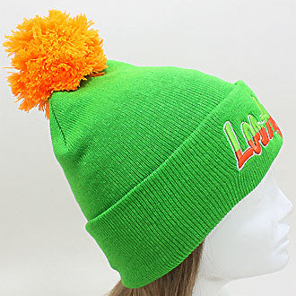 HATEGORY "Los Angeles" Embroidered Acrylic Pom Beanie