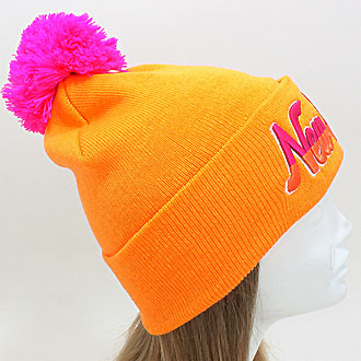 HATEGORY "New York" Embroidered Acrylic Pom Beanie