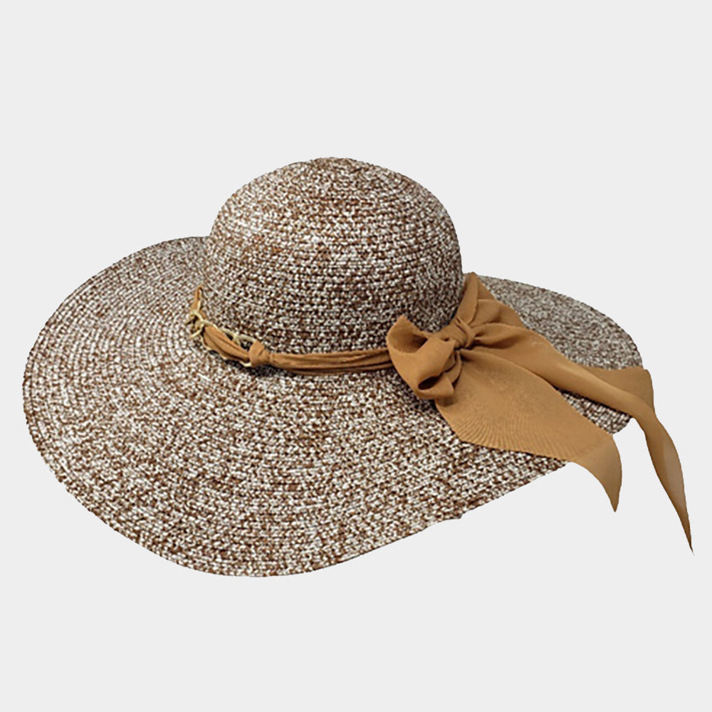 HATEGORY Scarf Ribbon Band Straw Sun Hat