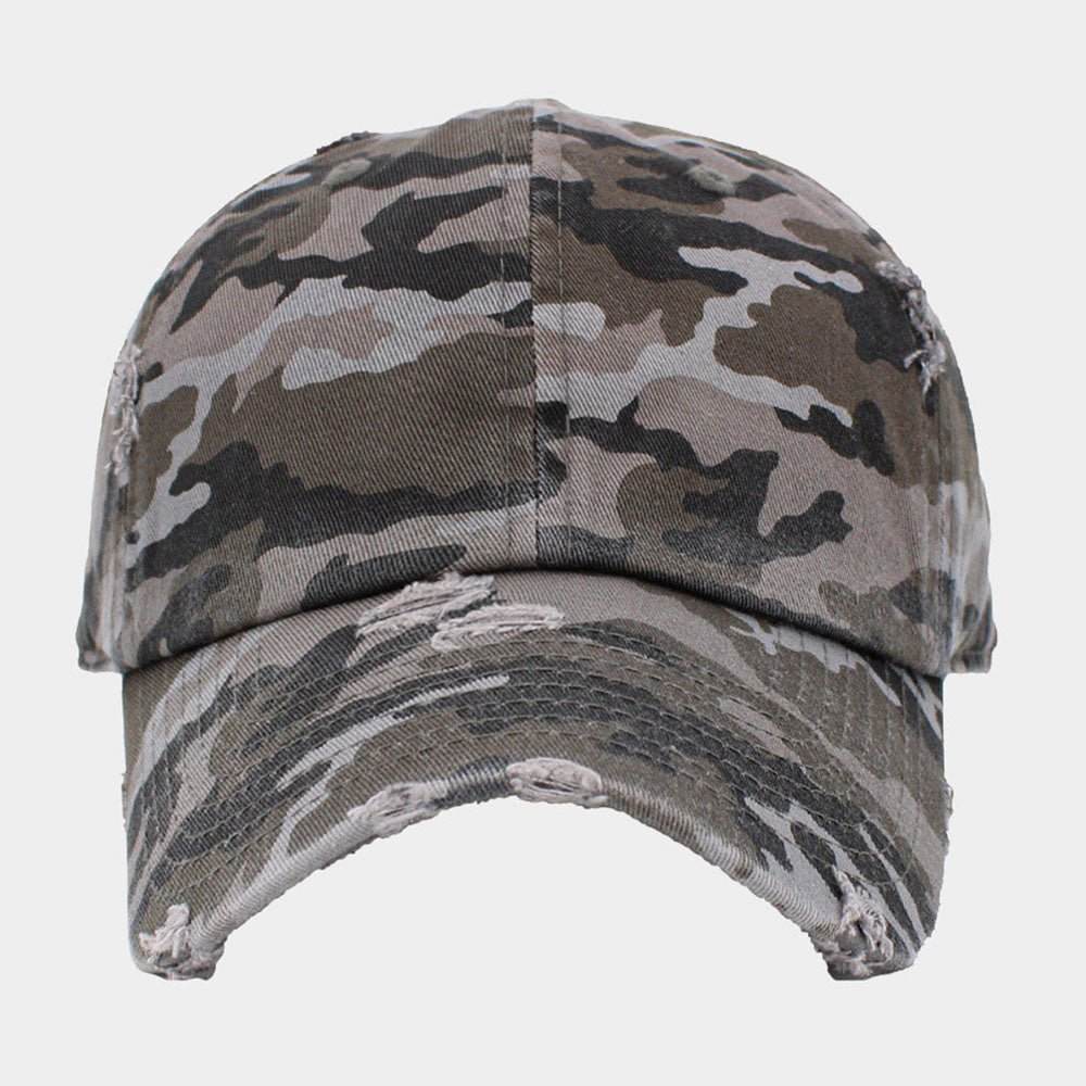 HATEGORY Camouflage Printed Vintage Baseball Cap