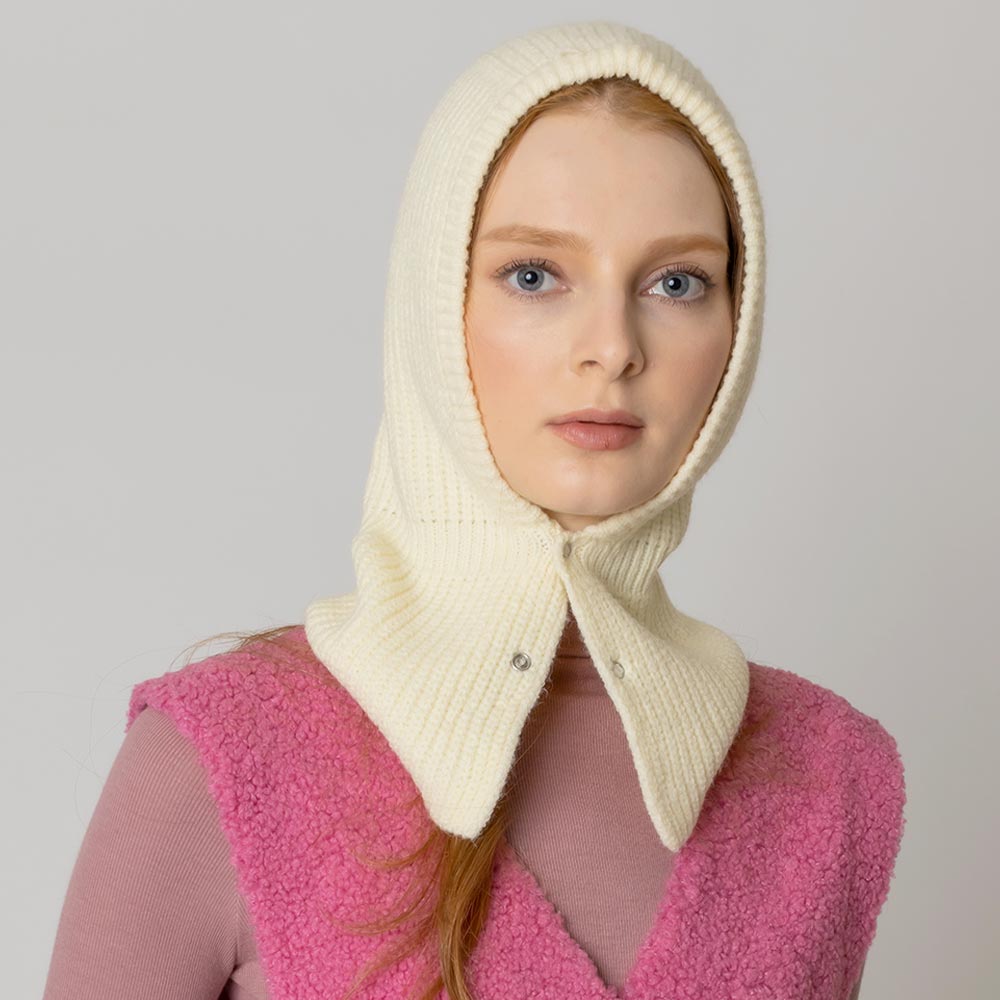 HATEGORY Buttoned Snood Hat