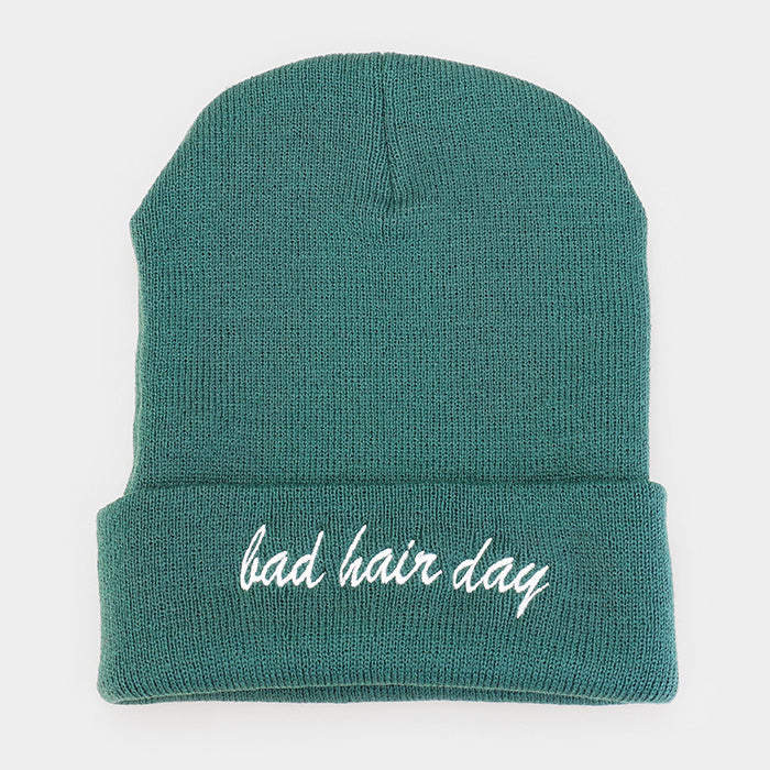 HATEGORY "Bad Hair Day" Soft Solid Color Beanie Hat