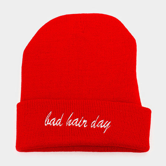 HATEGORY "Bad Hair Day" Soft Solid Color Beanie