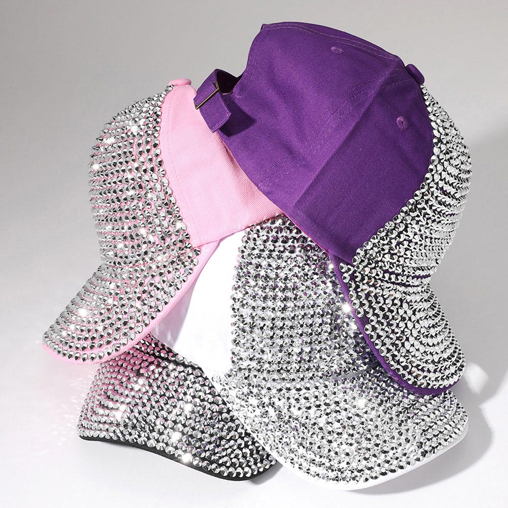 HATEGORY Bling Studded Glam Baseball Cap