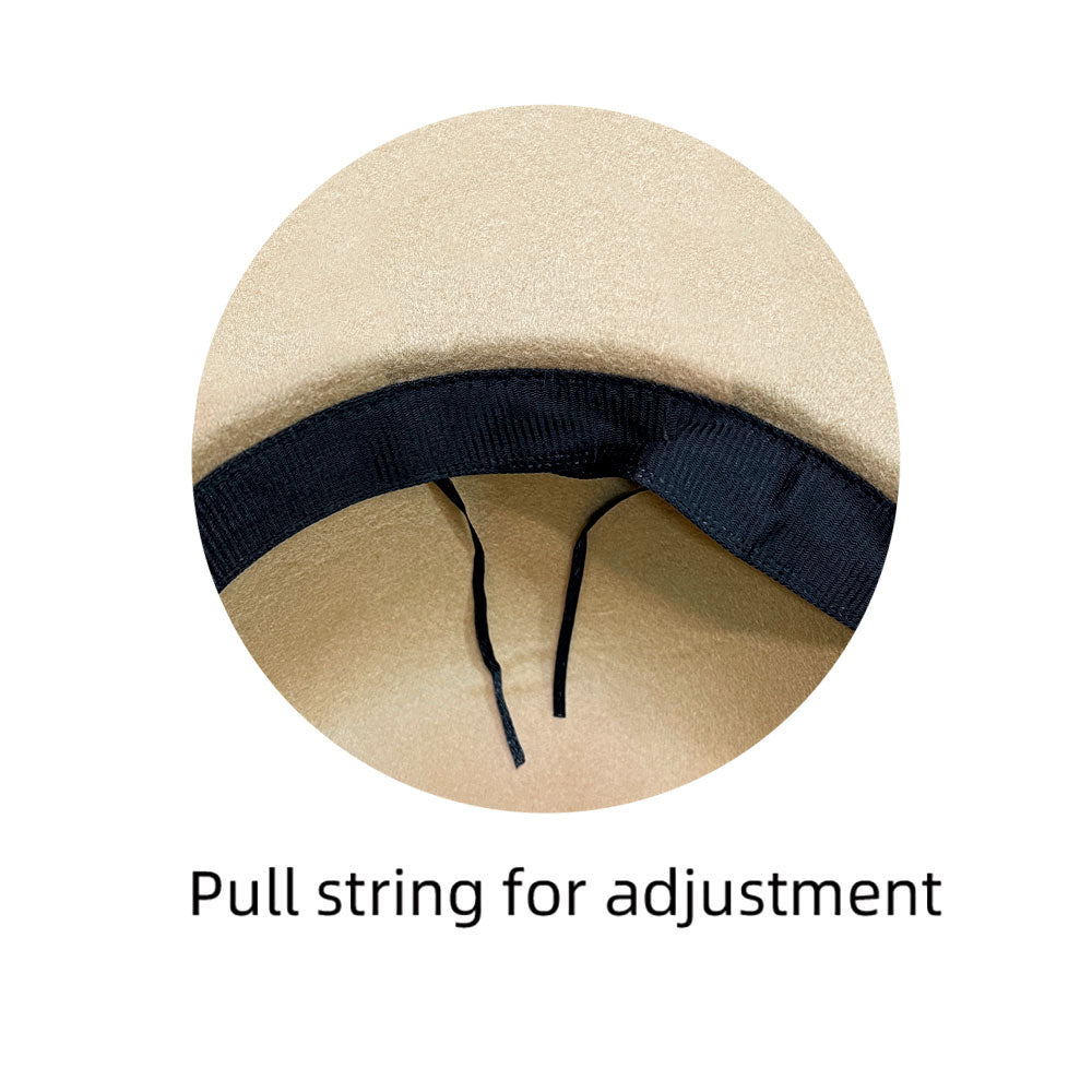 HATEGORY Bow Band Pointed Solid Flowy Panama Hat