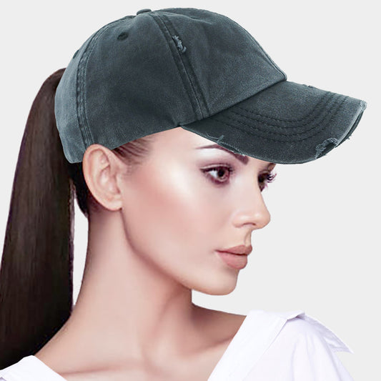 HATEGORY Vintage Ponytail Baseball Cap