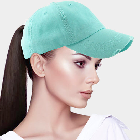 HATEGORY Vintage Ponytail Baseball Cap