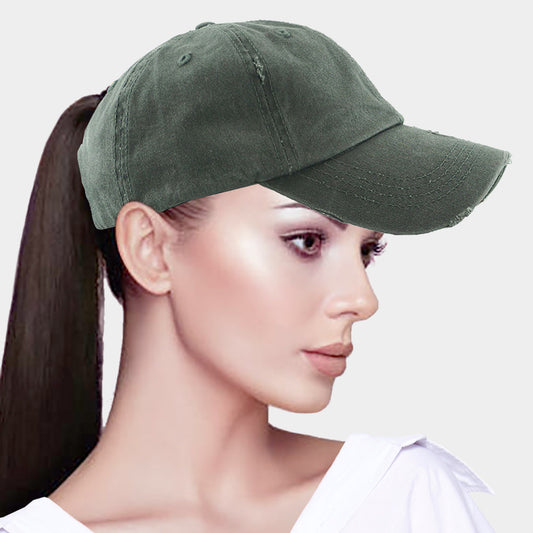 HATEGORY Vintage Ponytail Baseball Cap