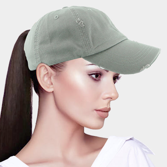 HATEGORY Vintage Ponytail Baseball Cap