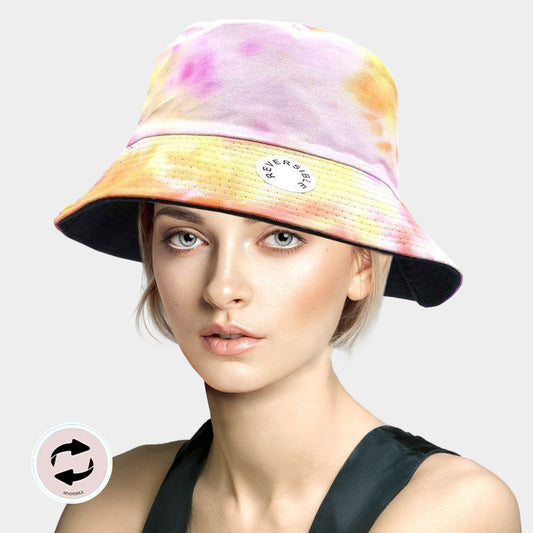 HATEGORY Reversible Tie Dye Print Bucket Hat