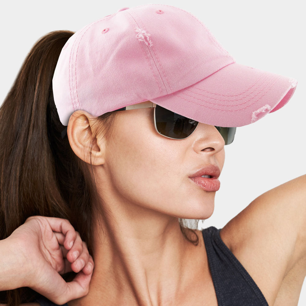 HATEGORY Vintage Ponytail Baseball Cap