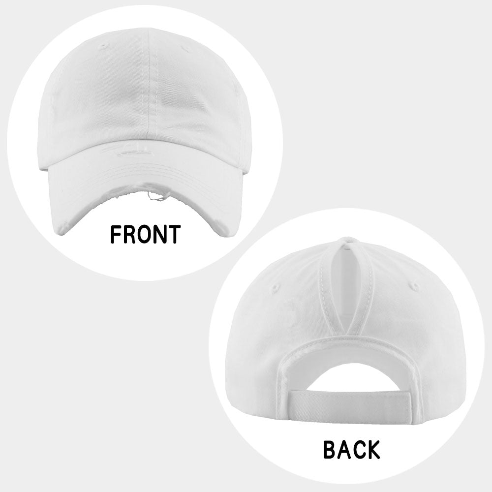 HATEGORY Vintage Ponytail Baseball Cap