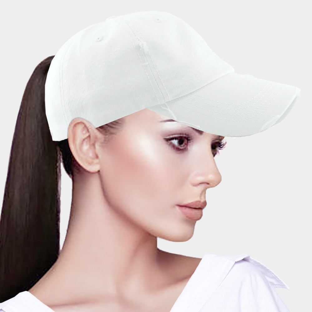 HATEGORY Vintage Ponytail Baseball Cap