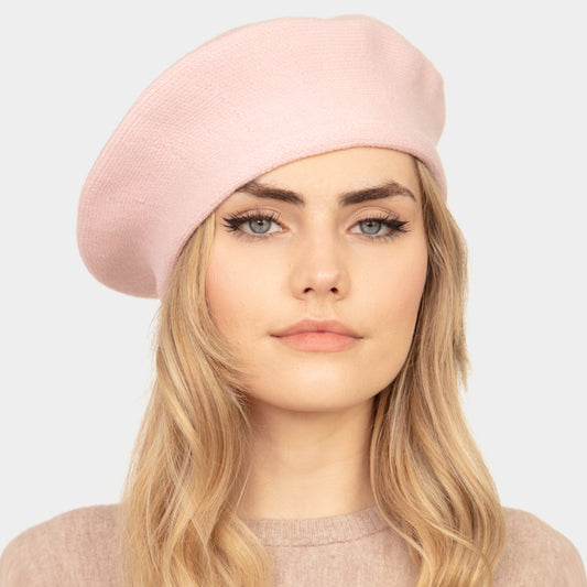 HATEGORY Stretchy Solid Beret Hat