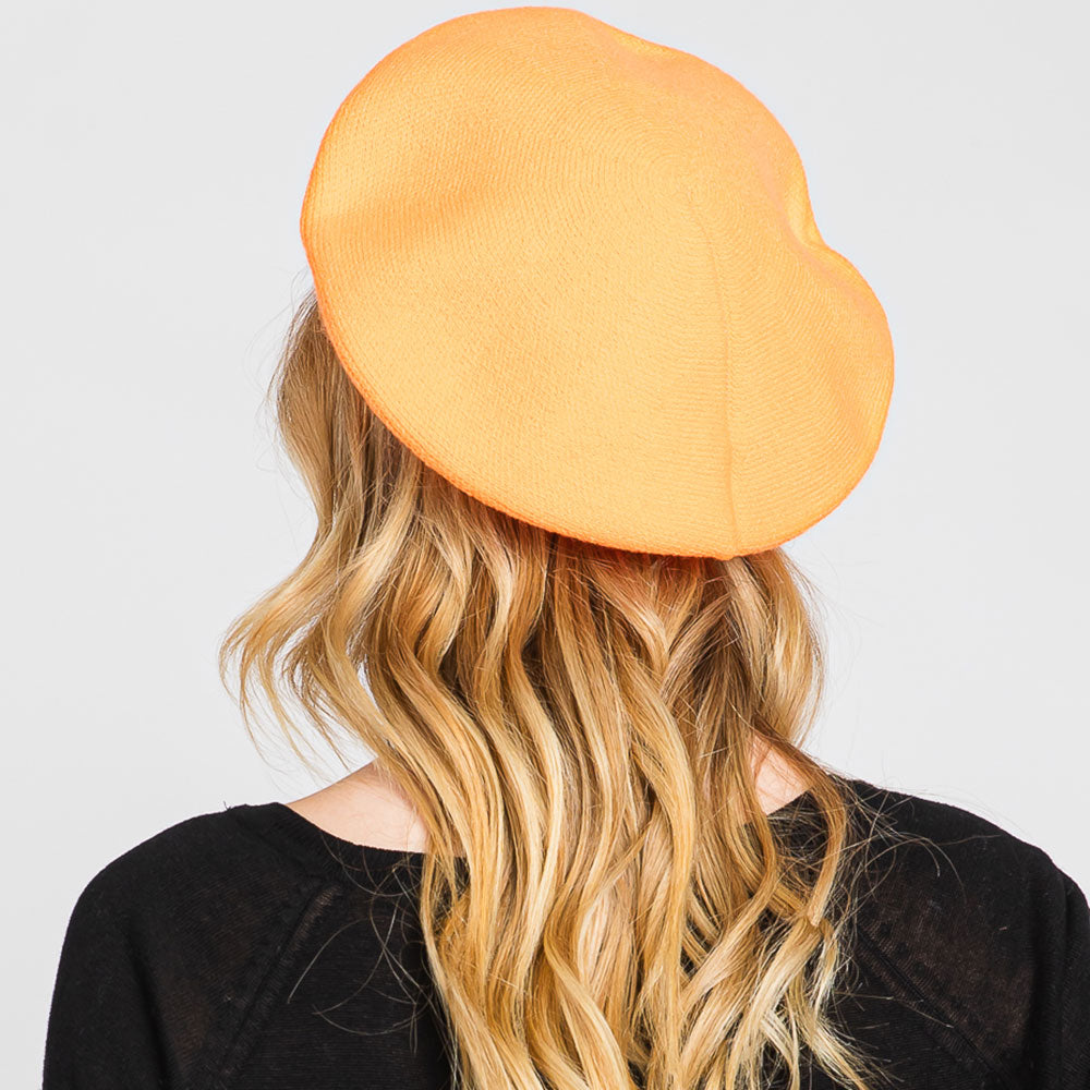 HATEGORY Stretchy Solid Beret Hat