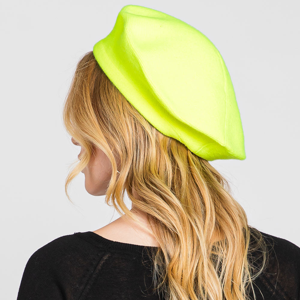 HATEGORY Stretchy Solid Beret Hat