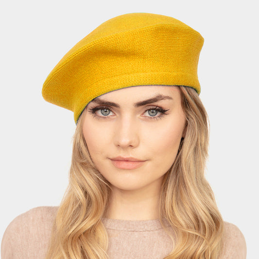 HATEGORY Stretchy Solid Beret Hat