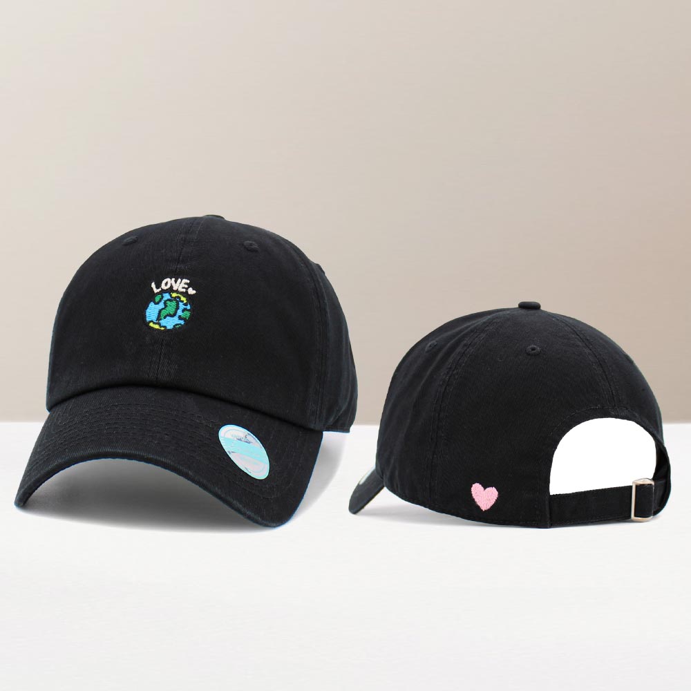 HATEGORY Love Earth Embroidered Baseball Cap