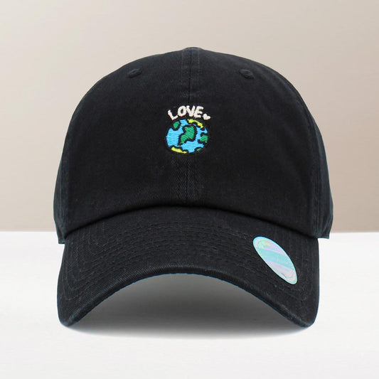 HATEGORY Love Earth Embroidered Baseball Cap