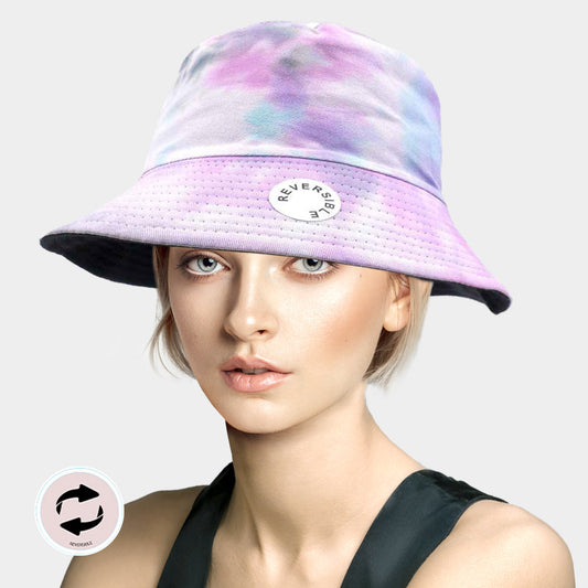 HATEGORY Reversible Tie Dye Print Bucket Hat