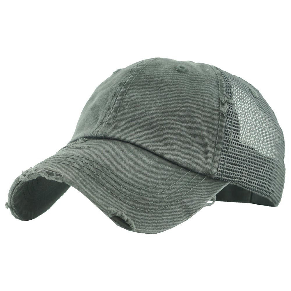 HATEGORY Vintage Mesh Back Ponytail Baseball Cap