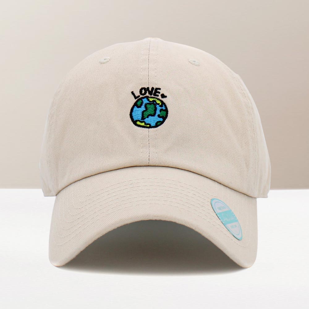 HATEGORY Love Earth Embroidered Baseball Cap