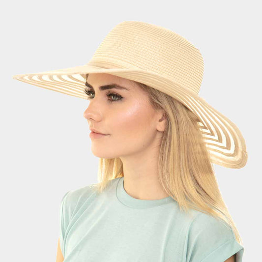 HATEGORY Straw Bow Summer Sun Hat