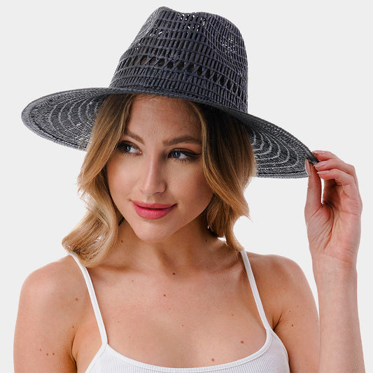 HATEGORY Woven Straw Panama Hat