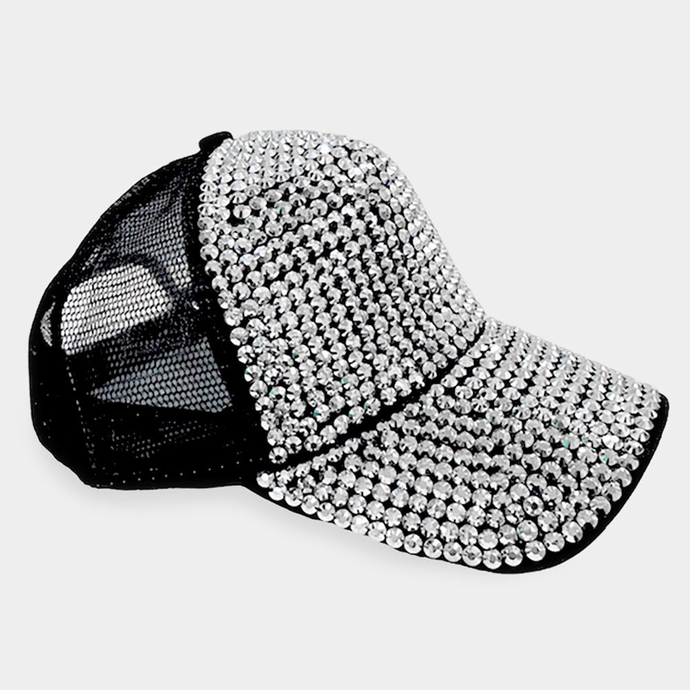 HATEGORY Bling Studded Mesh Back Baseball Cap