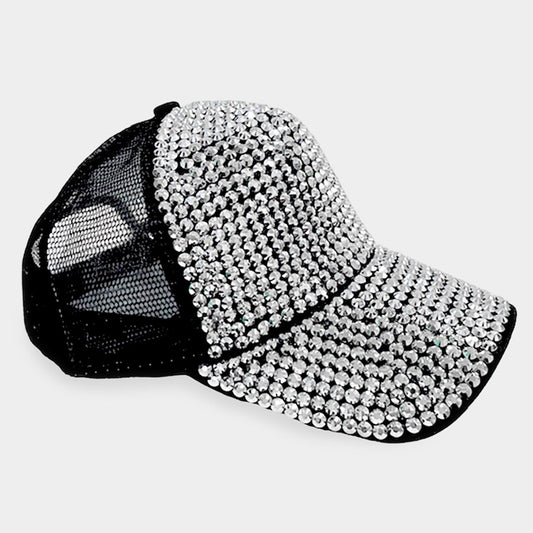 HATEGORY Bling Studded Mesh Back Baseball Cap