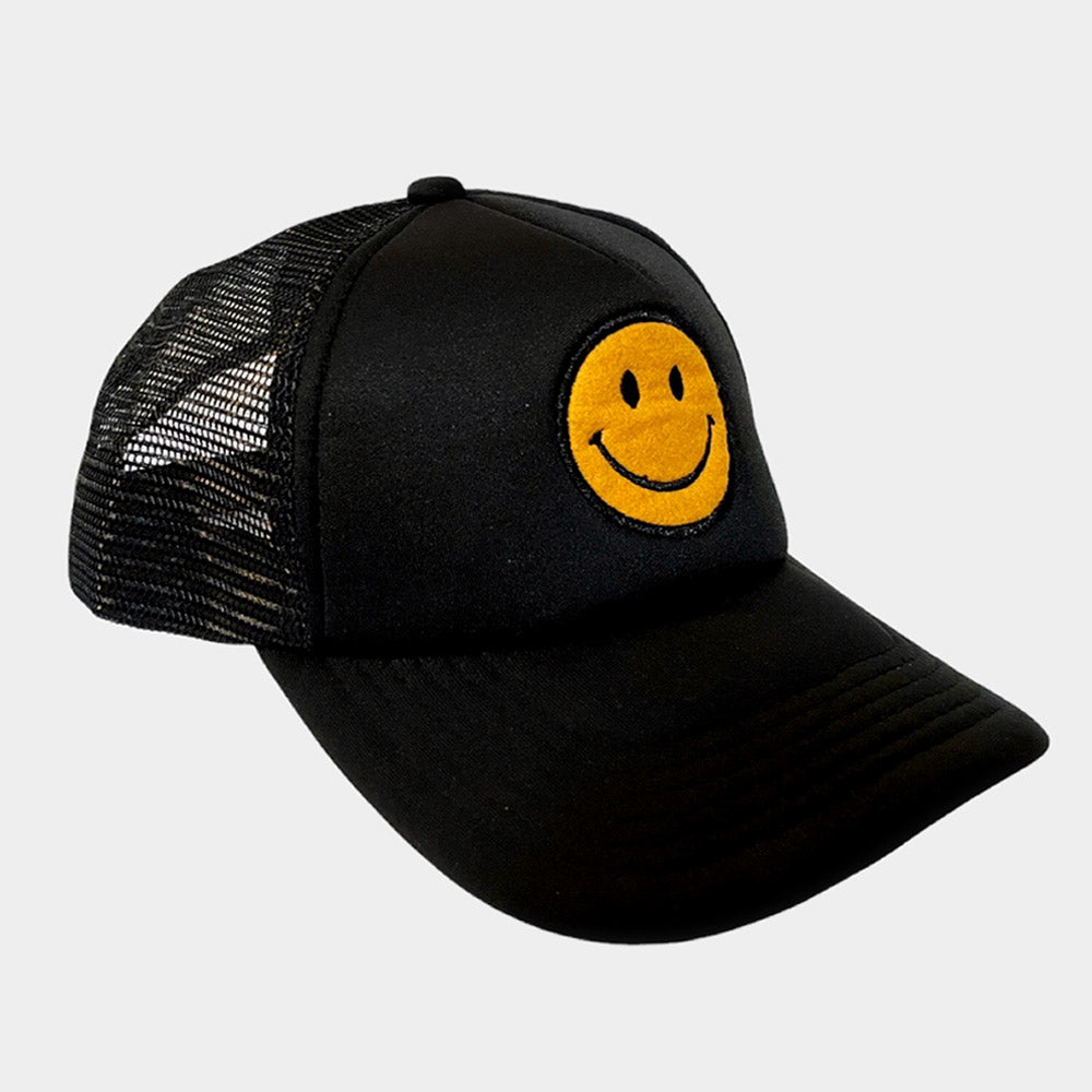 HATEGORY Smile Accented Mesh Back Baseball Cap