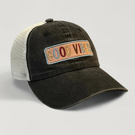HATEGORY GOOD VIBES Message Mesh Back Baseball Cap