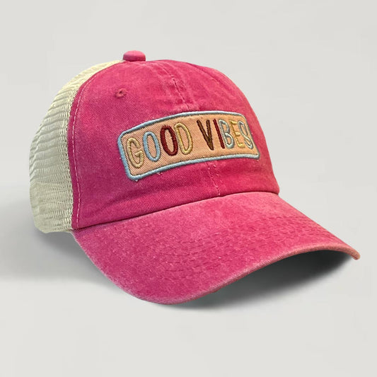 HATEGORY GOOD VIBES Message Mesh Back Baseball Cap