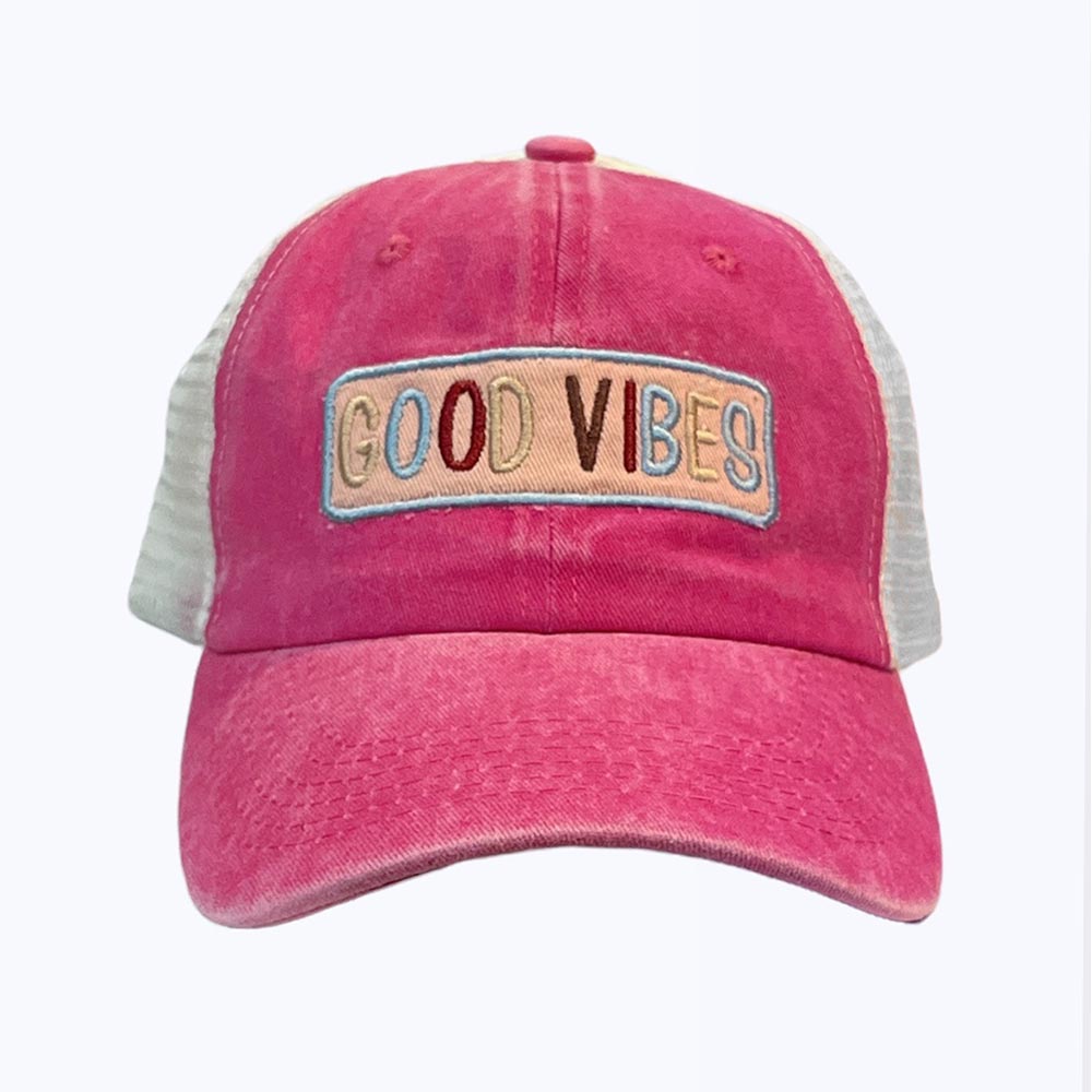 HATEGORY GOOD VIBES Message Mesh Back Baseball Cap
