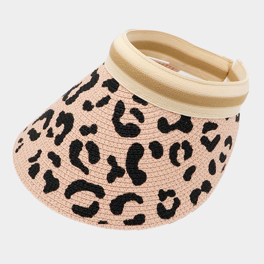 HATEGORY Leopard Patterned Visor Hat