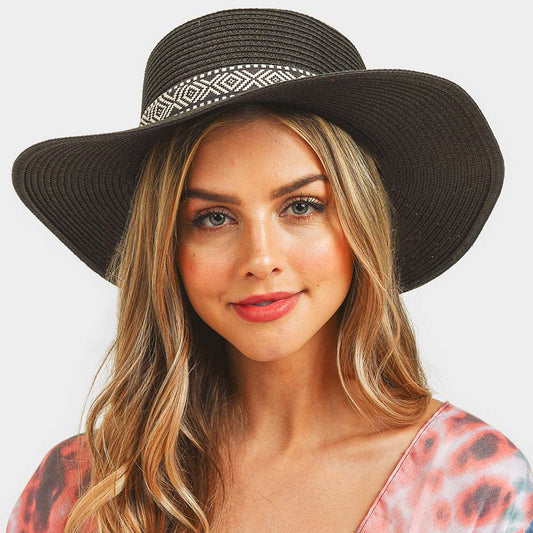 HATEGORY Tribal Band Panama Sun Hat