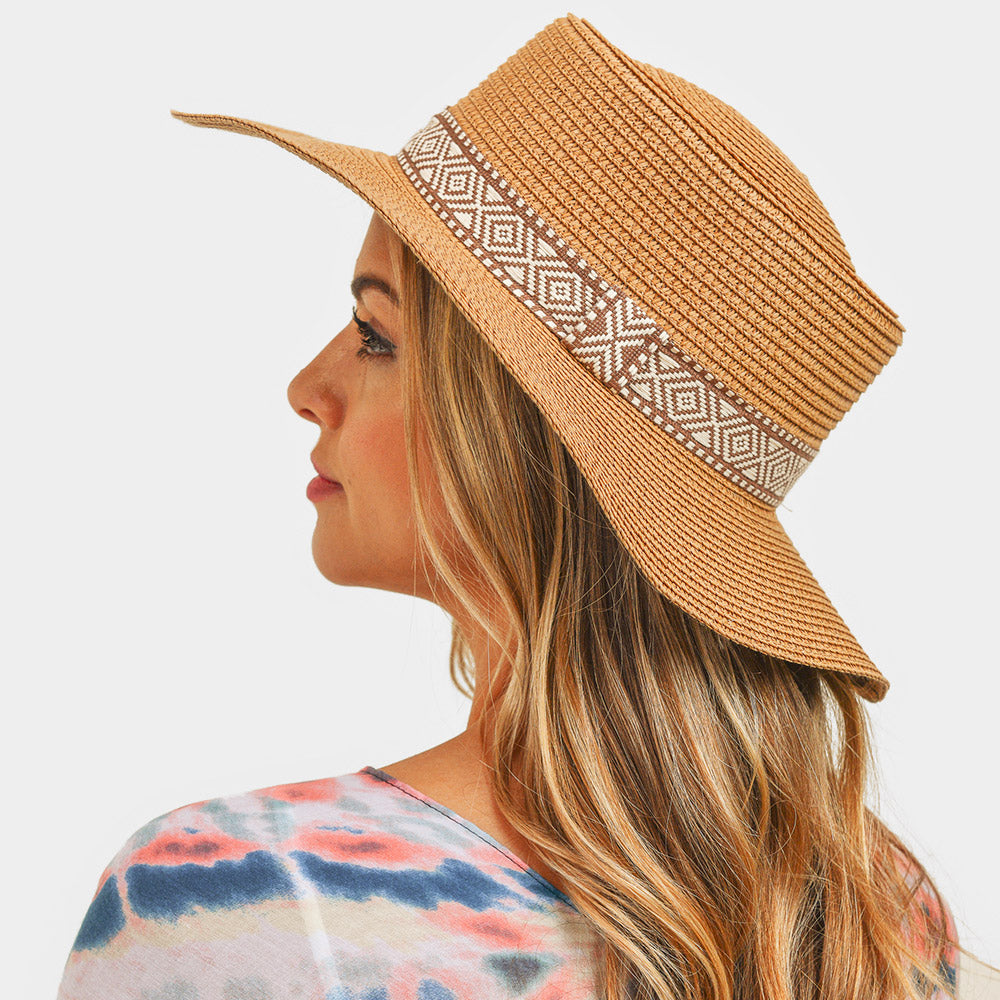 HATEGORY Tribal Band Panama Sun Hat