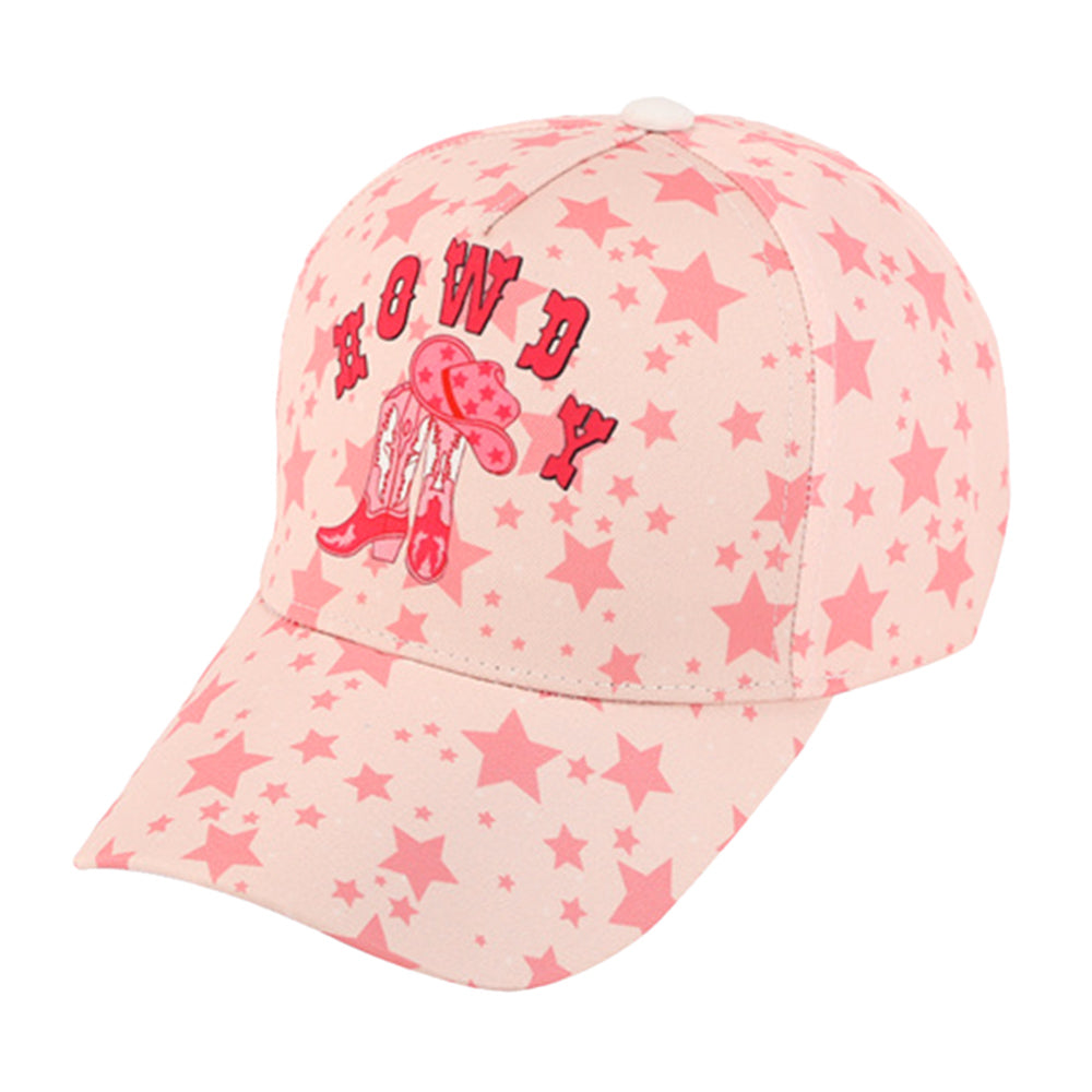 HATEGORY Howdy Cowboy Boots Pointed Star Pattern Printed Baseball Cap