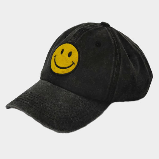 HATEGORY Smile Face Patch Vintage Baseball Cap