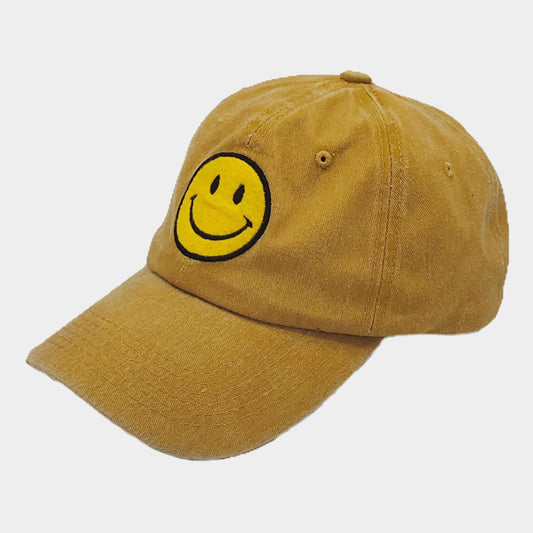 HATEGORY Smile Face Patch Vintage Baseball Cap