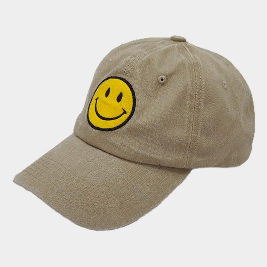 HATEGORY Smile Face Patch Vintage Baseball Cap