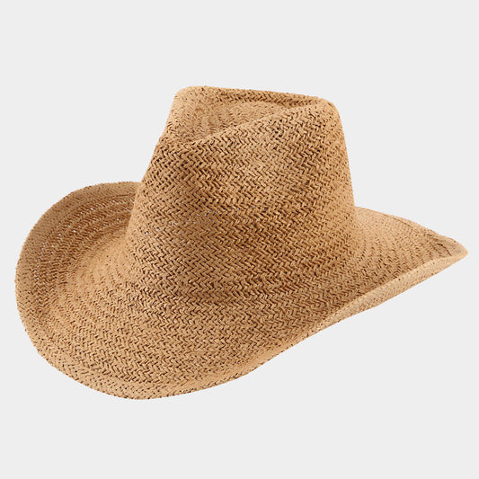 HATEGORY Weave Panama Cowboy Straw Hat