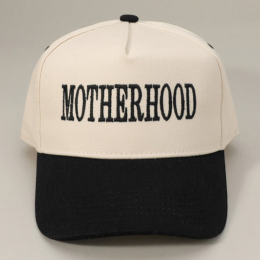 HATEGORY MOTHERHOOD Message Embroidered Baseball Cap
