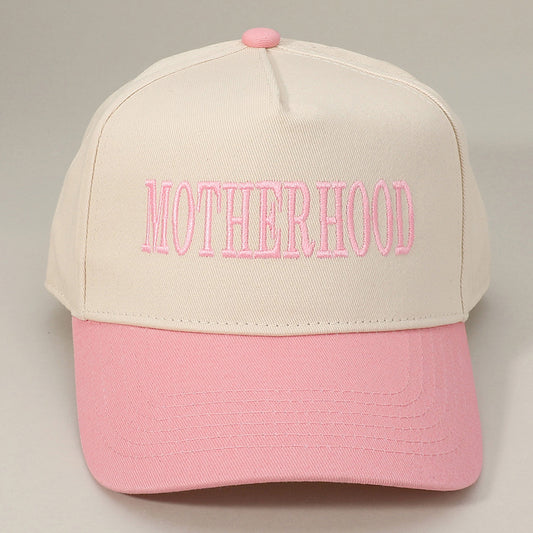 HATEGORY MOTHERHOOD Message Embroidered Baseball Cap
