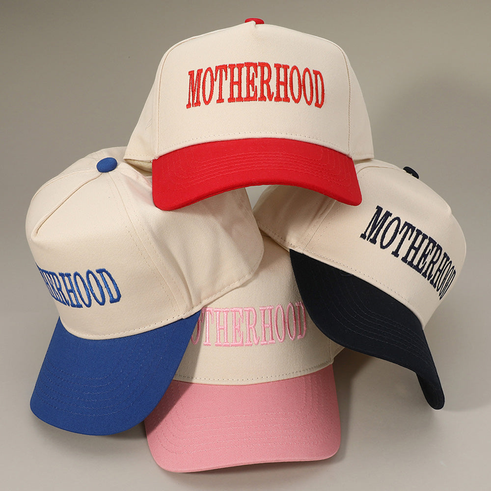 HATEGORY MOTHERHOOD Message Embroidered Baseball Cap