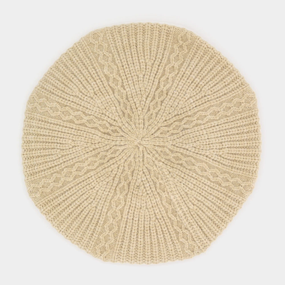 HATEGORY Solid Knit Beret Hat