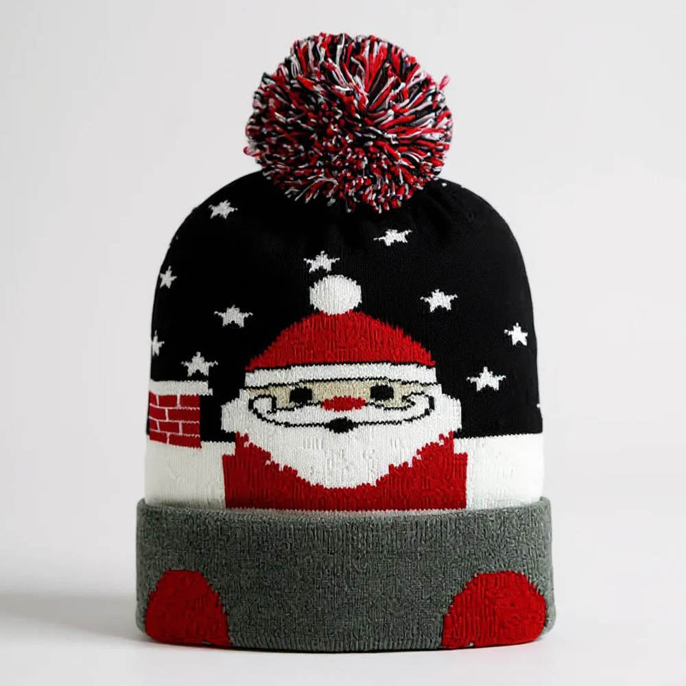 HATEGORY Santa Claus Pom Pom Winter Beanie Hat