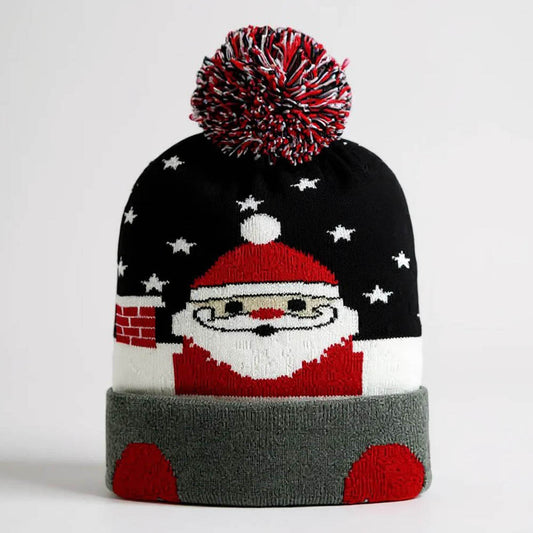 HATEGORY Santa Claus Pom Pom Winter Beanie Hat