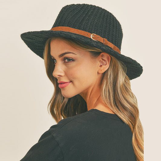 HATEGORY Belt Band Knit Panama Hat