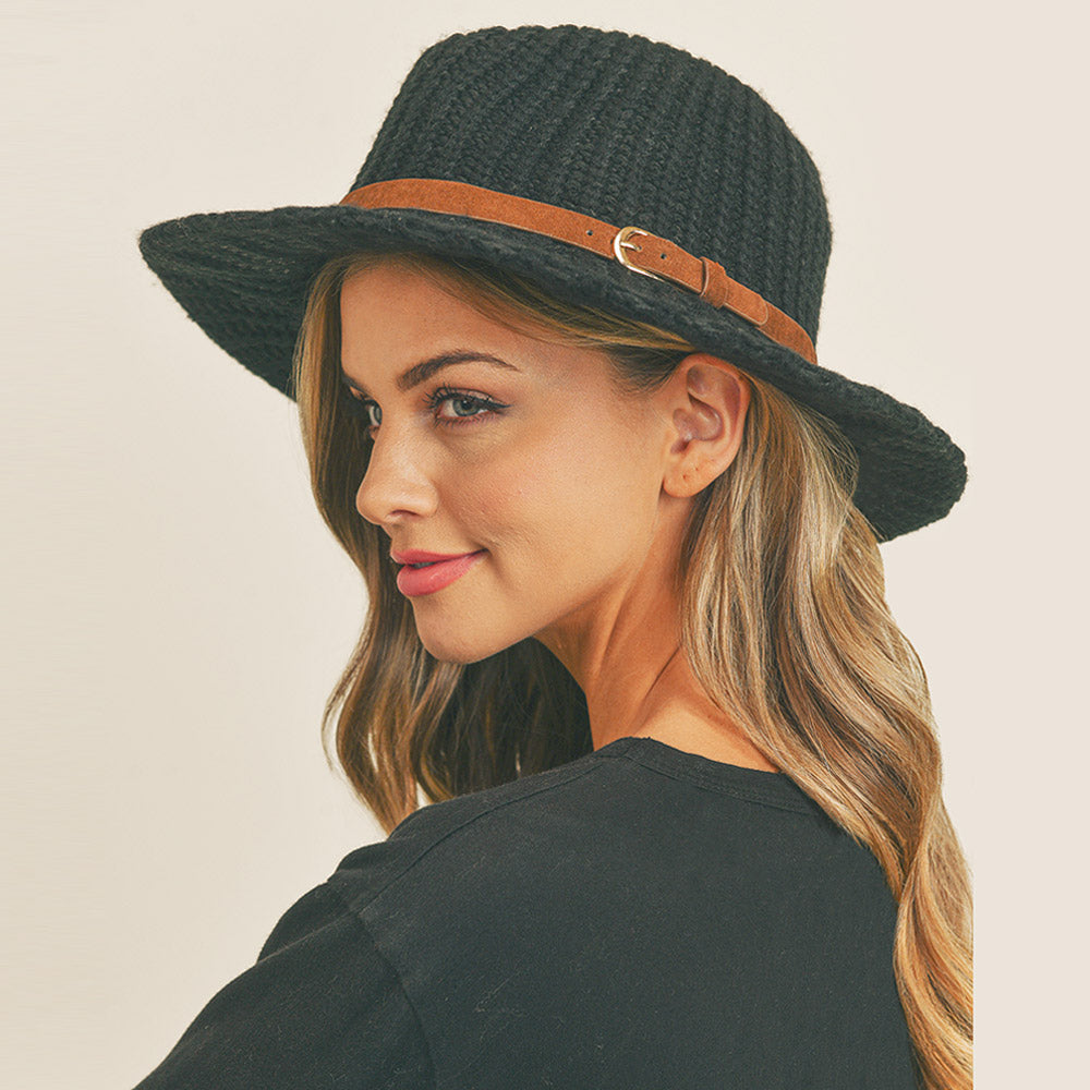 HATEGORY Belt Band Knit Panama Hat